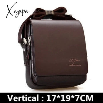 Xajzpa - New Arrived Luxury Brand Men’s Messenger Bag Vintage Pu Leather Shoulder Handsome